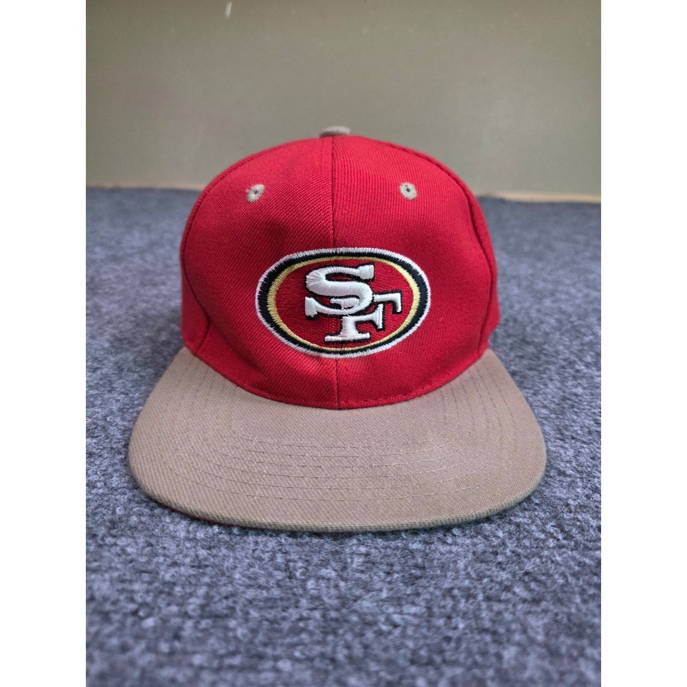 San Francisco 49ers Snapback Hat OSFA L.O.G.A Red Tan NFL Shield Logo Cap
